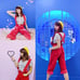 Lazy Oaf Frilly Heart Corduroy Suspender Dungaree Trouser Pants