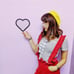 Lazy Oaf Frilly Heart Corduroy Suspender Dungaree Trouser Pants