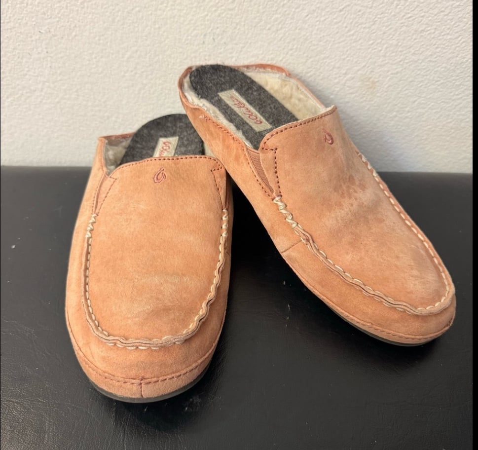 Olukai women’s Sheepskin Shearling Slides Slipper Shoes
