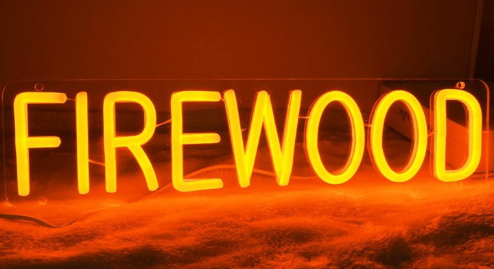 Warm Bright Firewood LED Night Light Room Wall Decoration