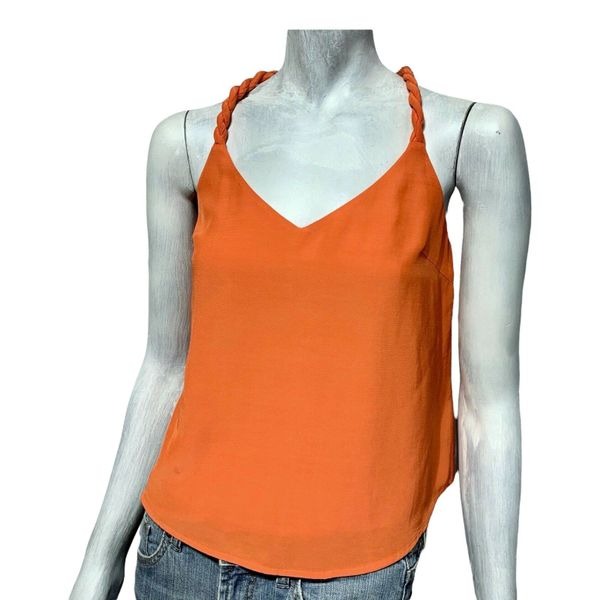 Aijek Womens Tank Top Red Rope Straps V-neck Shell Pullover Solid Sleeveless 2
