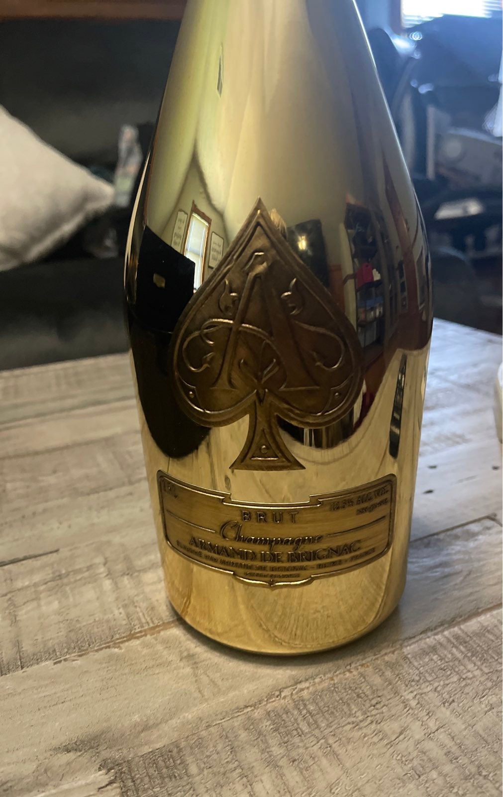 FULL bottle of ace of spades champagne