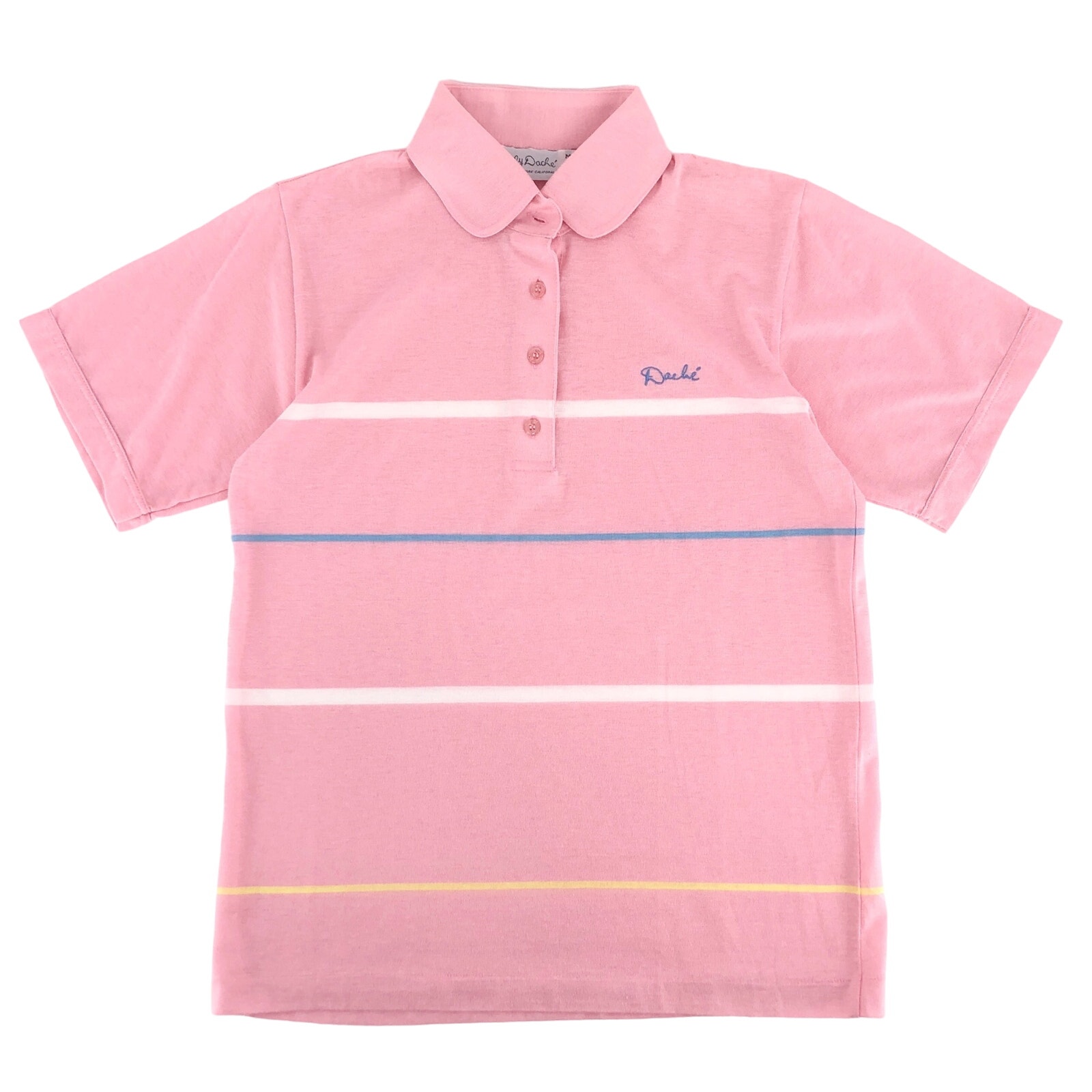 80s Lilly Dache’ pastel pink polo shirt 1980s vintage