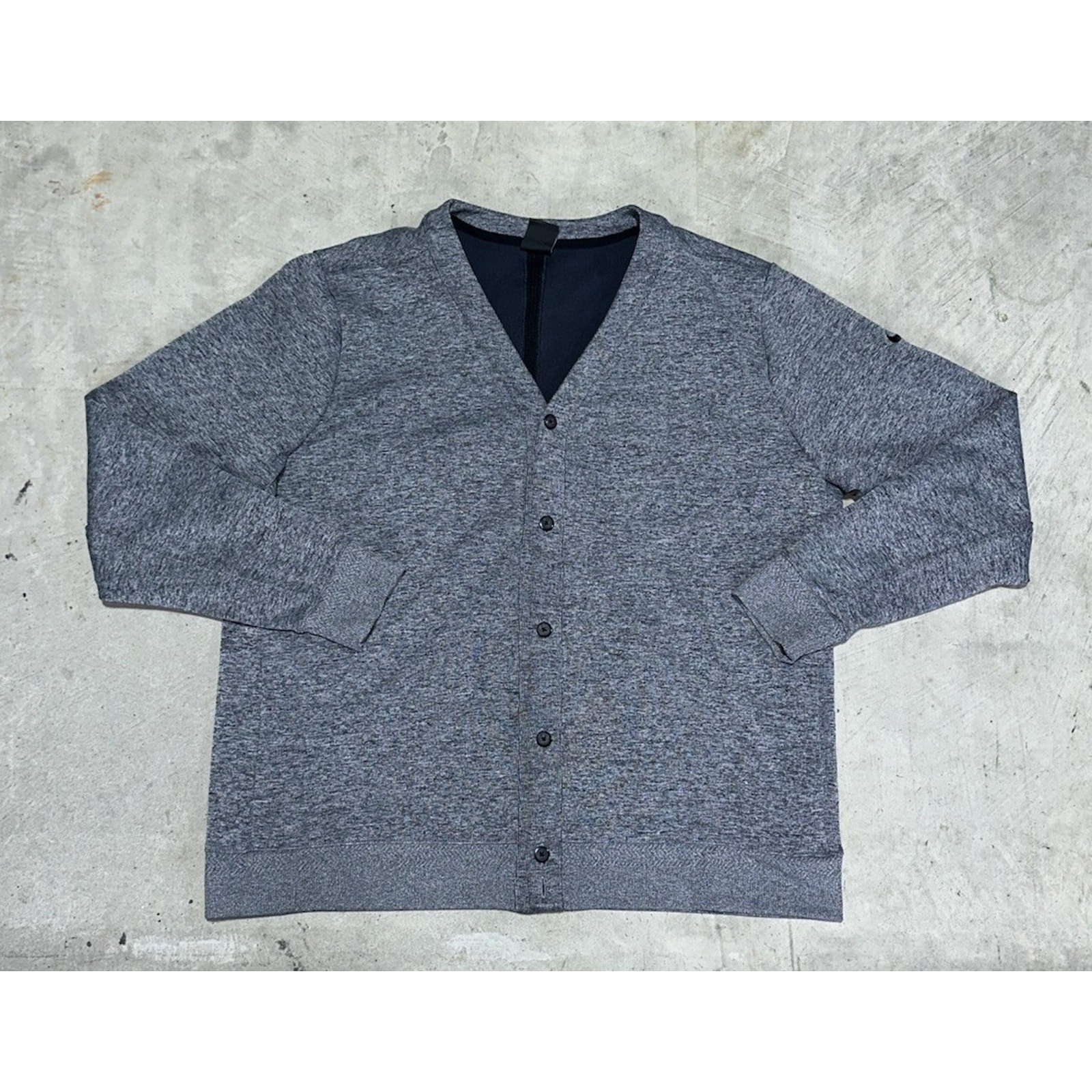 Nike Dri-Fit Gray Knit Player Golf Cardigan Button Up Sweater V-Neck Men's Sz XL