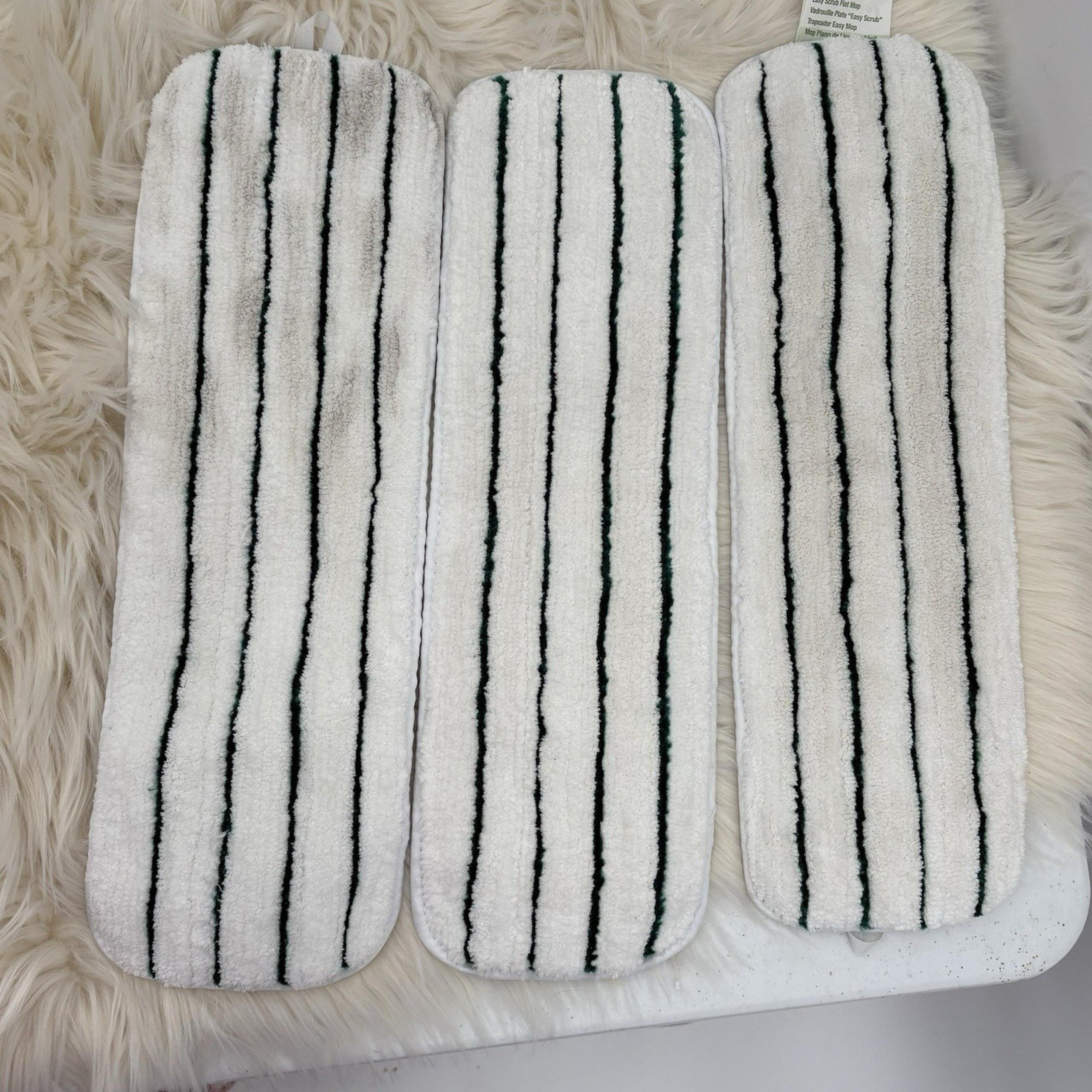 Set Of 3 3M Easy Scrub 18'' Microfiber Flat Mop Head Pad Green Scrubbers