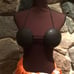 Hawaiian coconut bra with long wrap cove