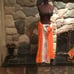 Hawaiian coconut bra with long wrap cove