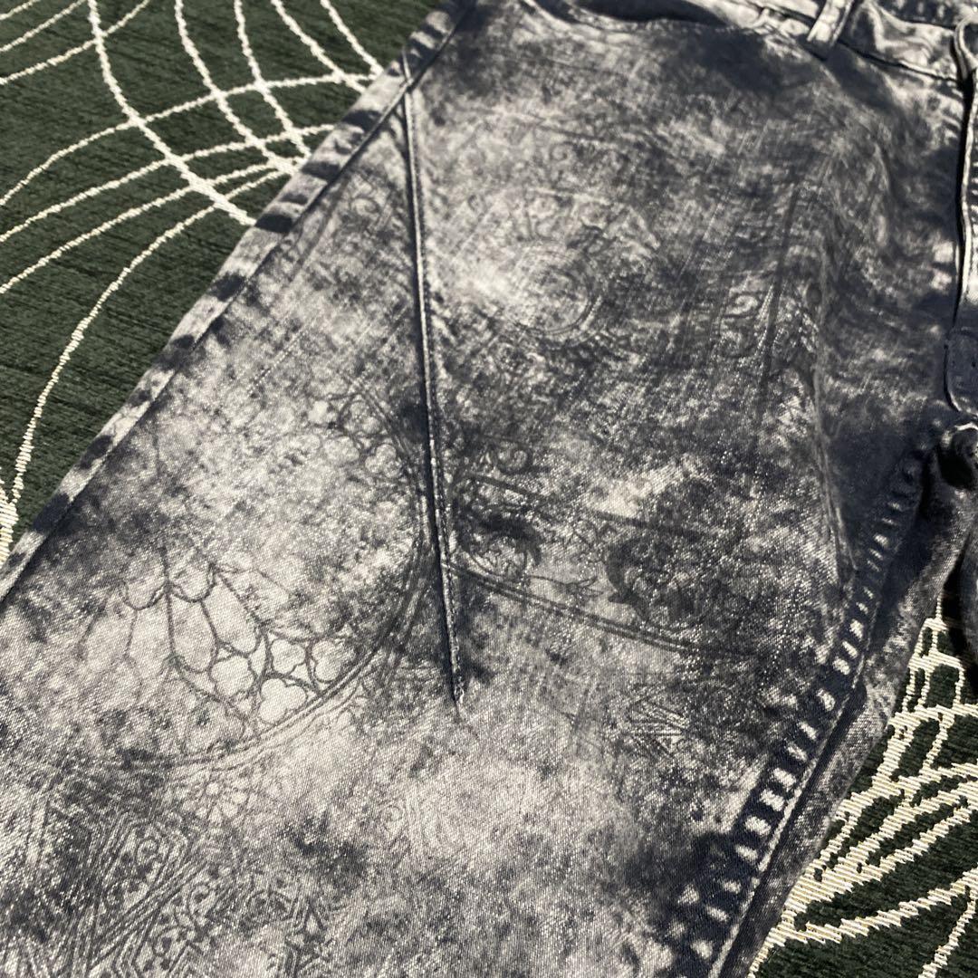 Seigeki emo design skinny denim pants