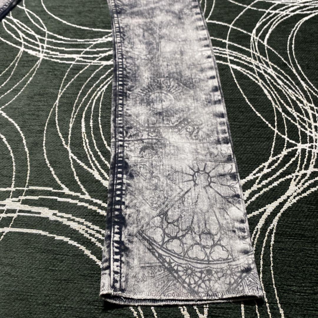 Seigeki emo design skinny denim pants