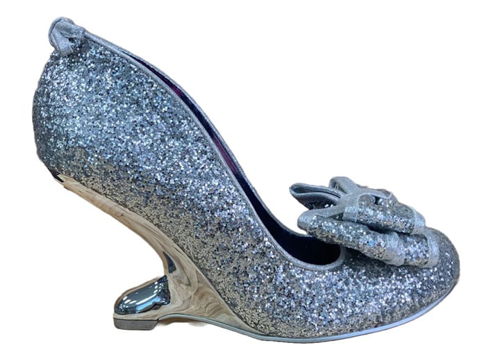 Irregular Choice Silver invisible Heels anna seed size 39