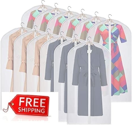 (24-PK) Dress Bag, Garment Bag, Zippered, 24 x 53\