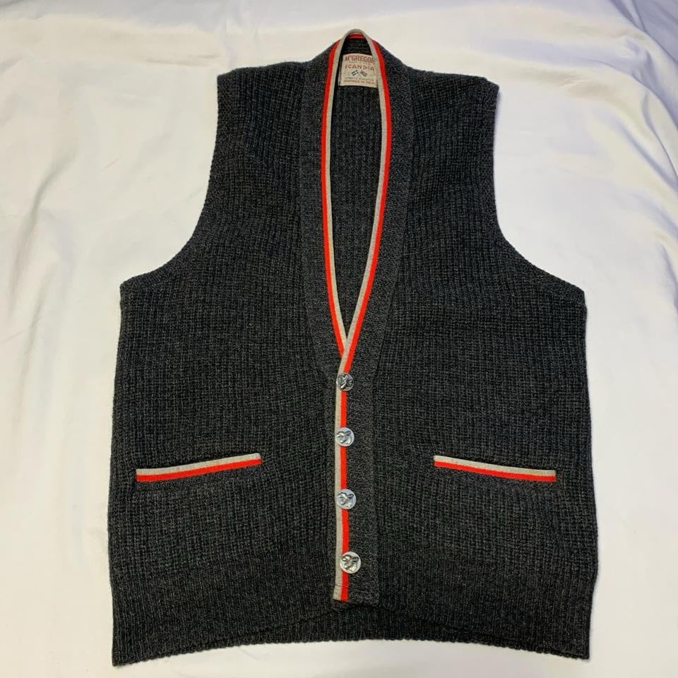 Vintage 60s mcgregor grey orlon sweater vest