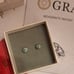 Certified GRA Blue Green Round Brilliant Martini VVS1 D Moissanite 2 cttw. Studs