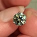Certified GRA Blue Green Round Brilliant Martini VVS1 D Moissanite 2 cttw. Studs