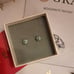 Certified GRA Blue Green Round Brilliant Martini VVS1 D Moissanite 2 cttw. Studs