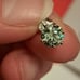Certified GRA Blue Green Round Brilliant Martini VVS1 D Moissanite 2 cttw. Studs
