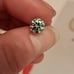 Certified GRA Blue Green Round Brilliant Martini VVS1 D Moissanite 2 cttw. Studs