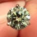 Certified GRA Blue Green Round Brilliant Martini VVS1 D Moissanite 2 cttw. Studs