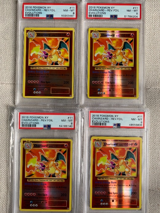 2016 CHARIZARD 11/108 REV HOLO PSA 8 LOT
