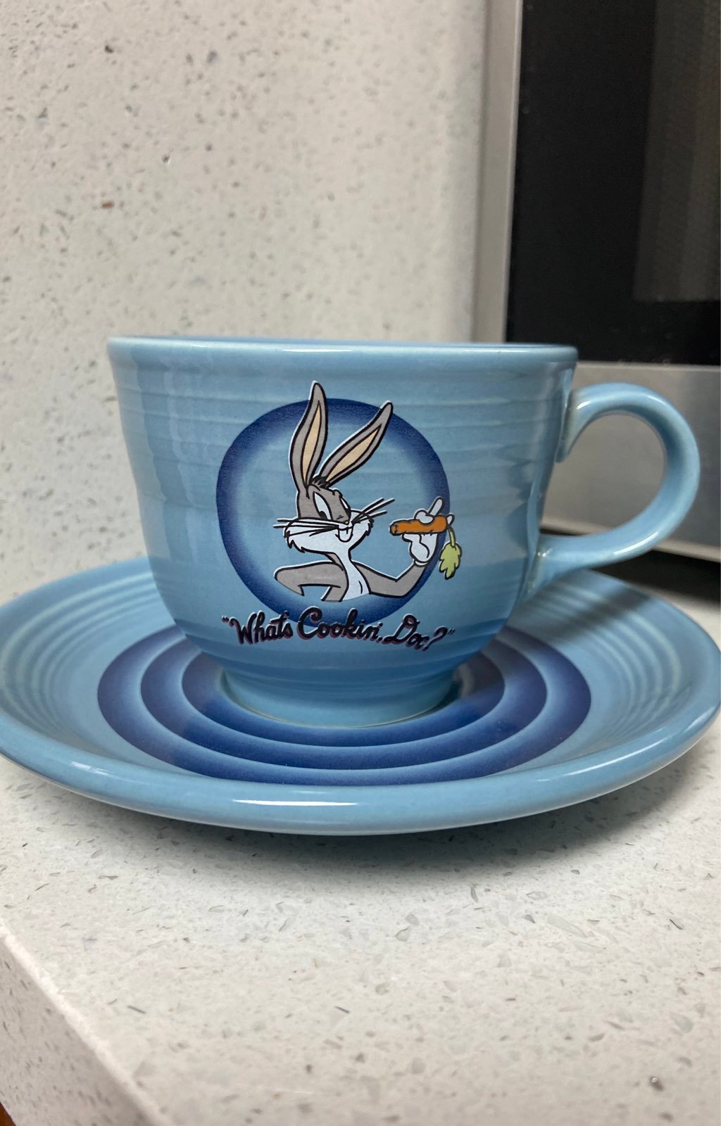 Fiesta ware warner bros teacup and saucer