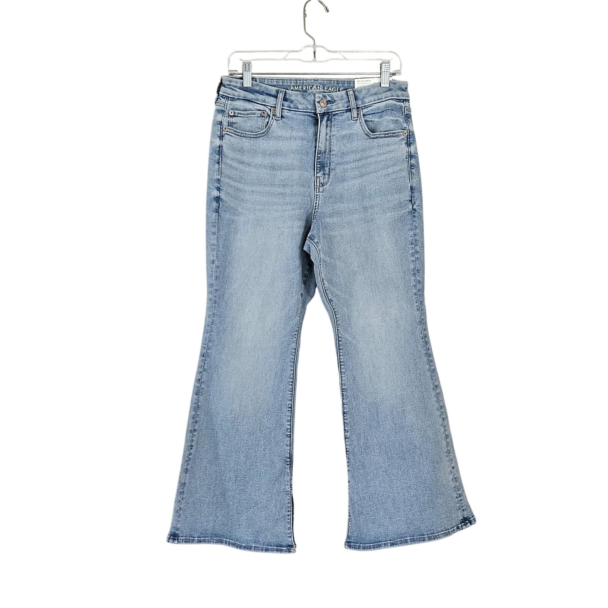 American Eagle Curvy Super High Rise Flare Jeans sz 10 Extra Short NWT