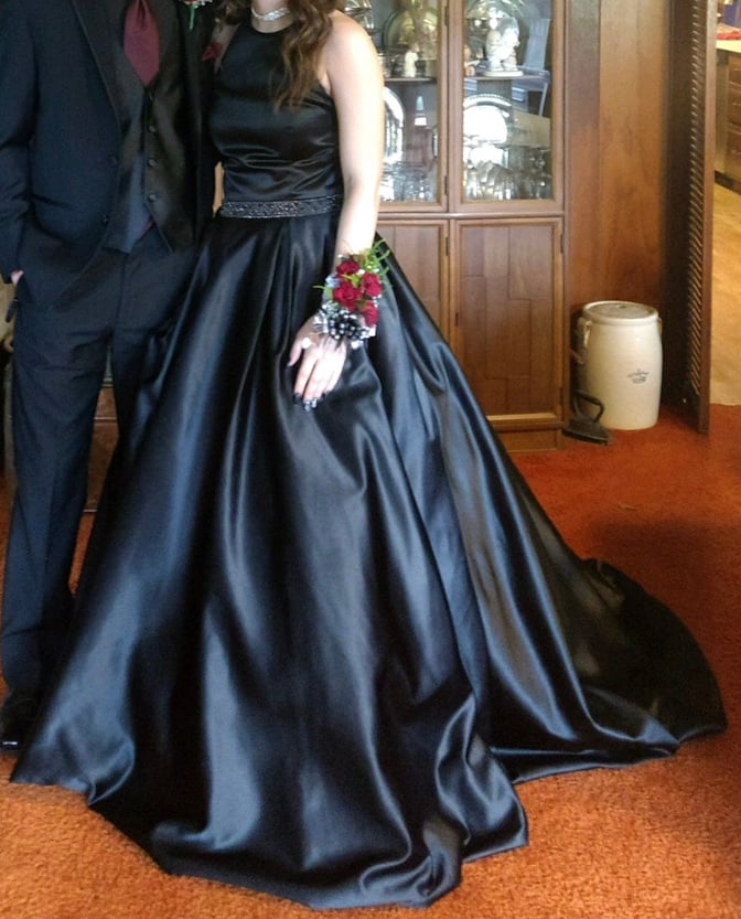 Black ball gown