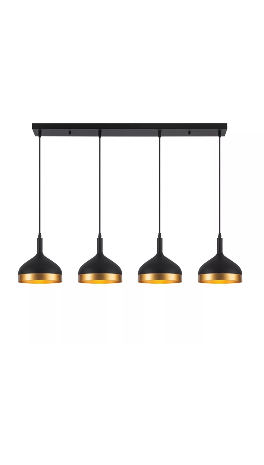 Artcraft Dash 4-Light Island Light, Black/Gold/Black - SC13354BK