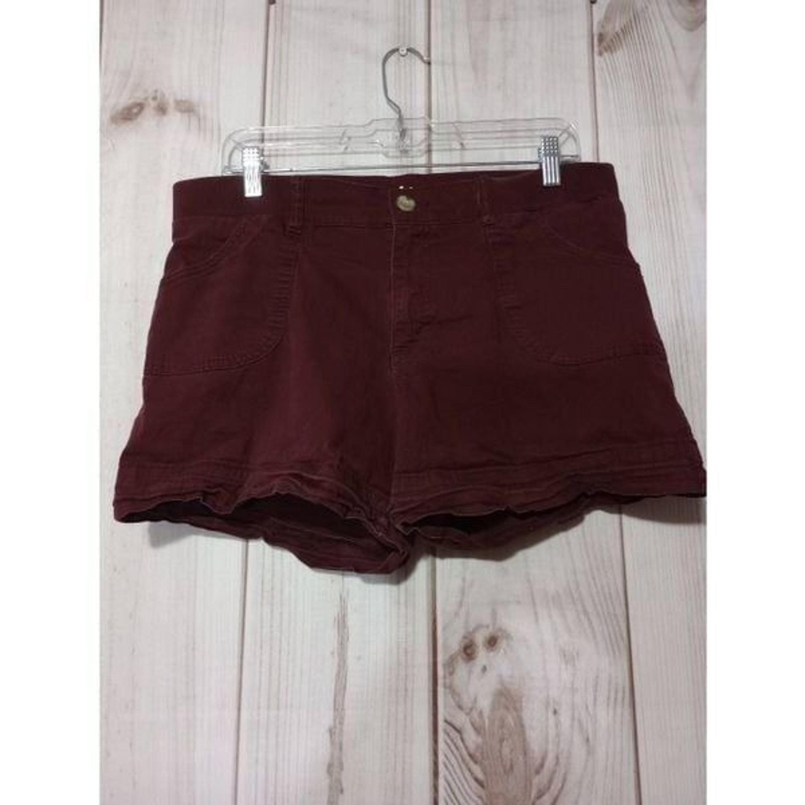 Lee Shorts Ladies 12 Maroon Comfort Waist Chino