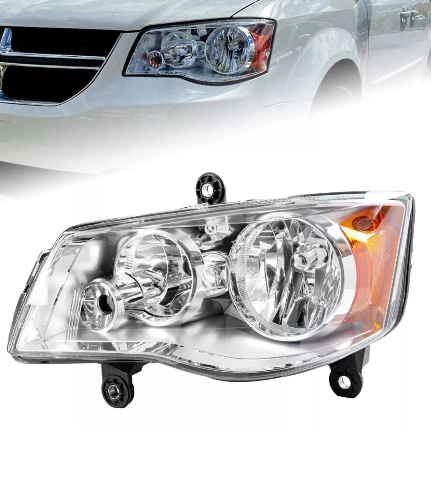 Driver side Headlight For 11-20 Dodge Grand Caravan 08-16 Chrysler Town&Country