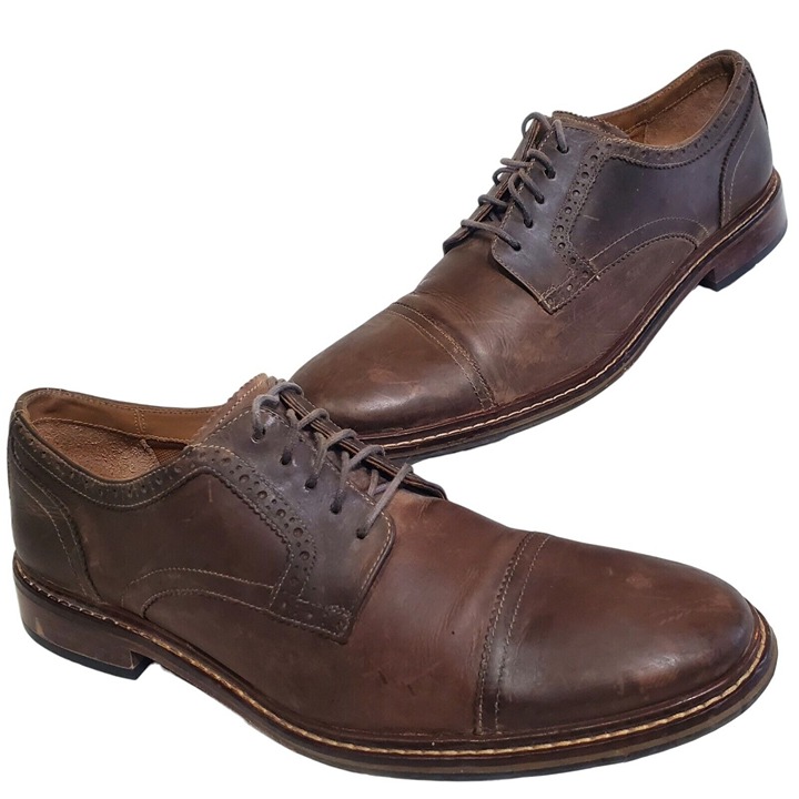 Cole Haan Men Williams Welt Cap Toe II Derby Oxford Shoe Men 11.5 US Distressed