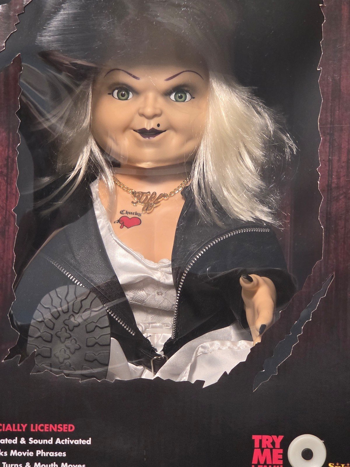Spirit Halloween Bride of Chucky Talking Animated Tiffany Doll 24 Sits 14 “