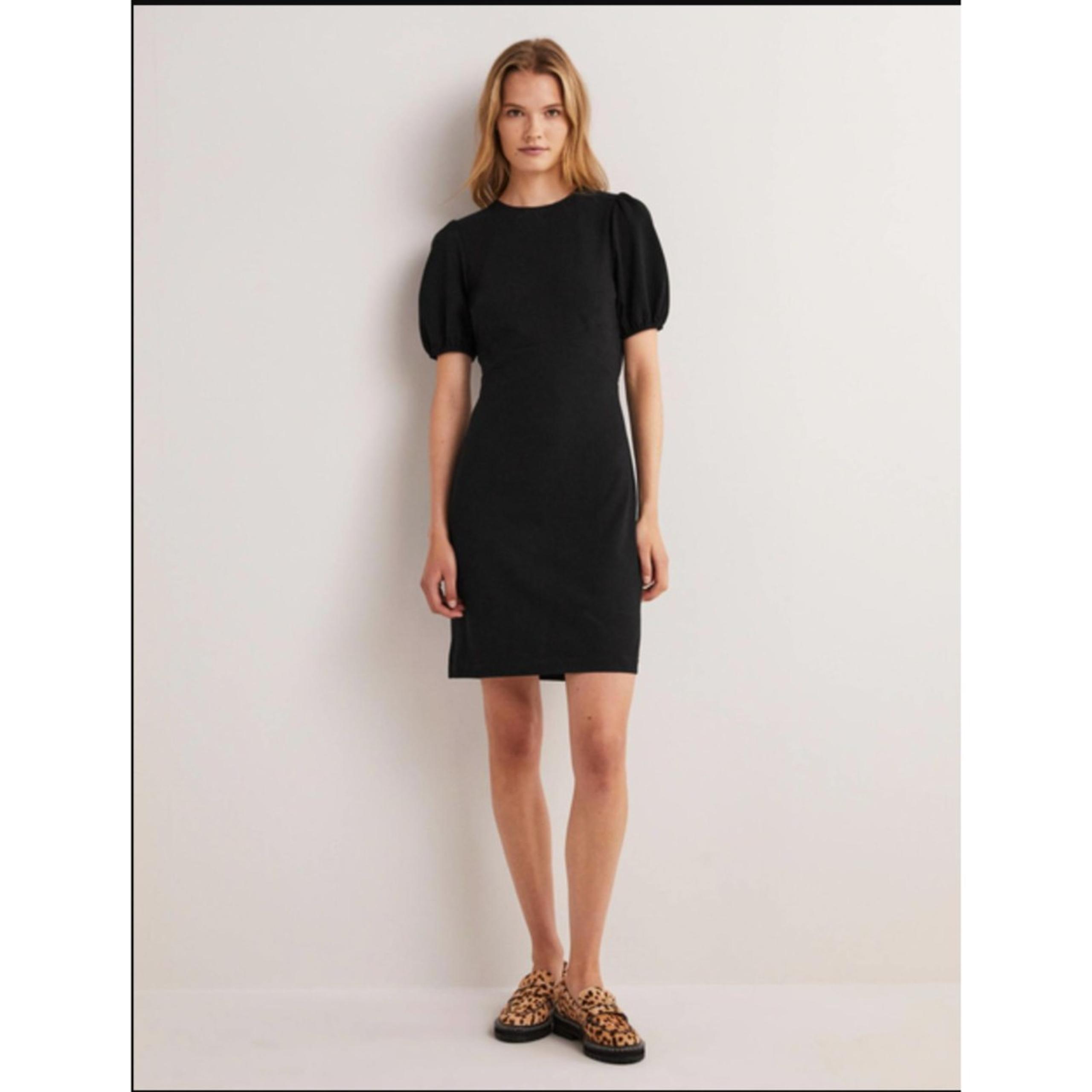 NWT Womens Boden Cut Out Jersey Mini Dress Back Button Size 12L