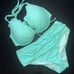 NWT Victoria's Secret 32DD BIKINI S high-waist ruched bottom SEAFOAM mint green