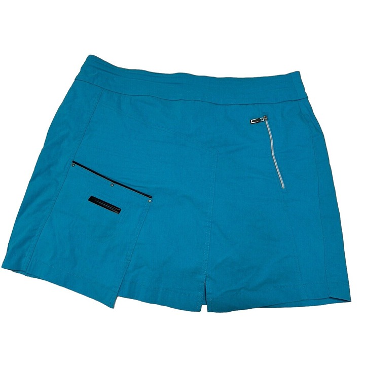 Jamie Sadock Ladies Sz 14 Golf Tennis Pickleball skort Stretch Blue Pockets