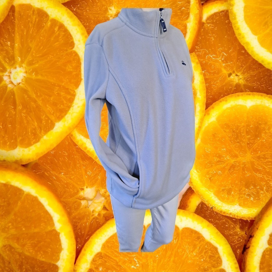 Brooks Brothers Light Blue 1/4 Zip Fitted Fleece Size Medium
