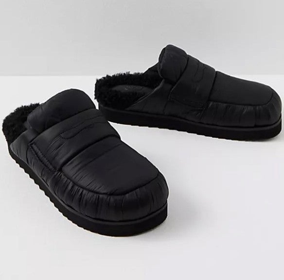 ASH 'Gong' Nylon and Fleece Mules
