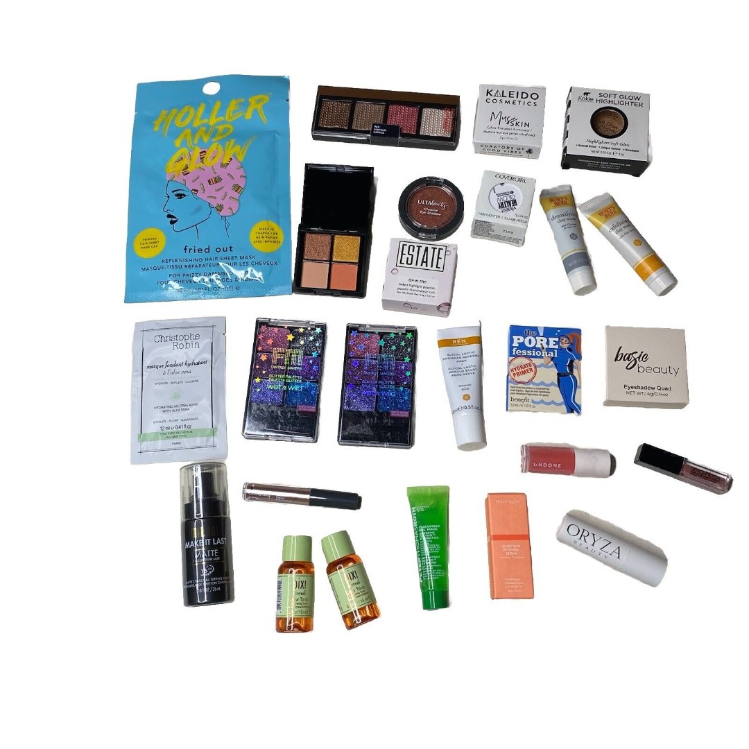 All Brand New Sample Size Makeup Skincare Beauty Bundle Burts Bees Wet n Wild