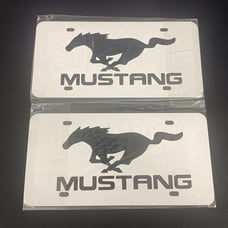 Mustang Brand New Front Vanity Metal Plate Frame Holder (2 Pack)