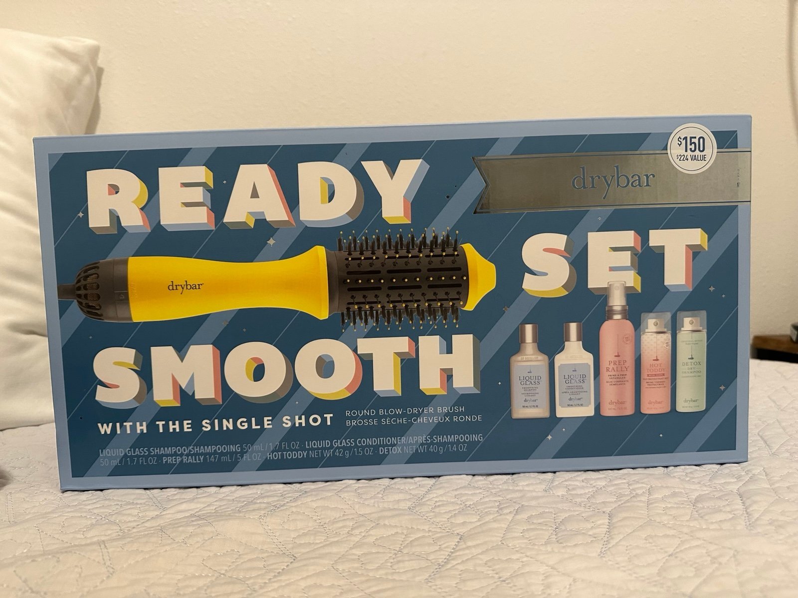 Dry bar single shot brush