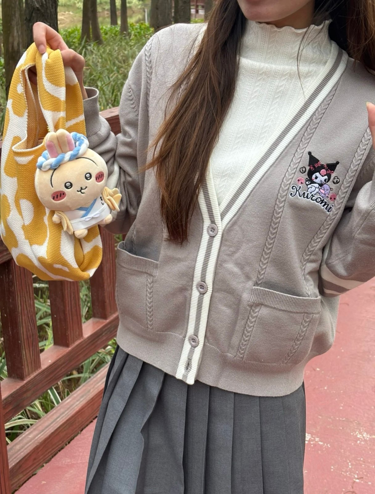 SANRIO KUROMI CARDIGAN Asian Size Medium NWT