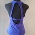 Athleta padded blue halter sports top