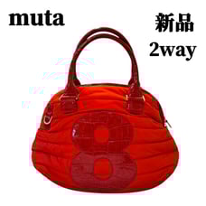 【New with Tag】muta Boston Bag Red 8 with Shoulder Strap 2way