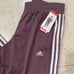 NWT ADIDAS WOMENS 2 PIECE TRACK SET JACKET AND SWEATPANTS PURPLE 3 STRIPE SZ MED