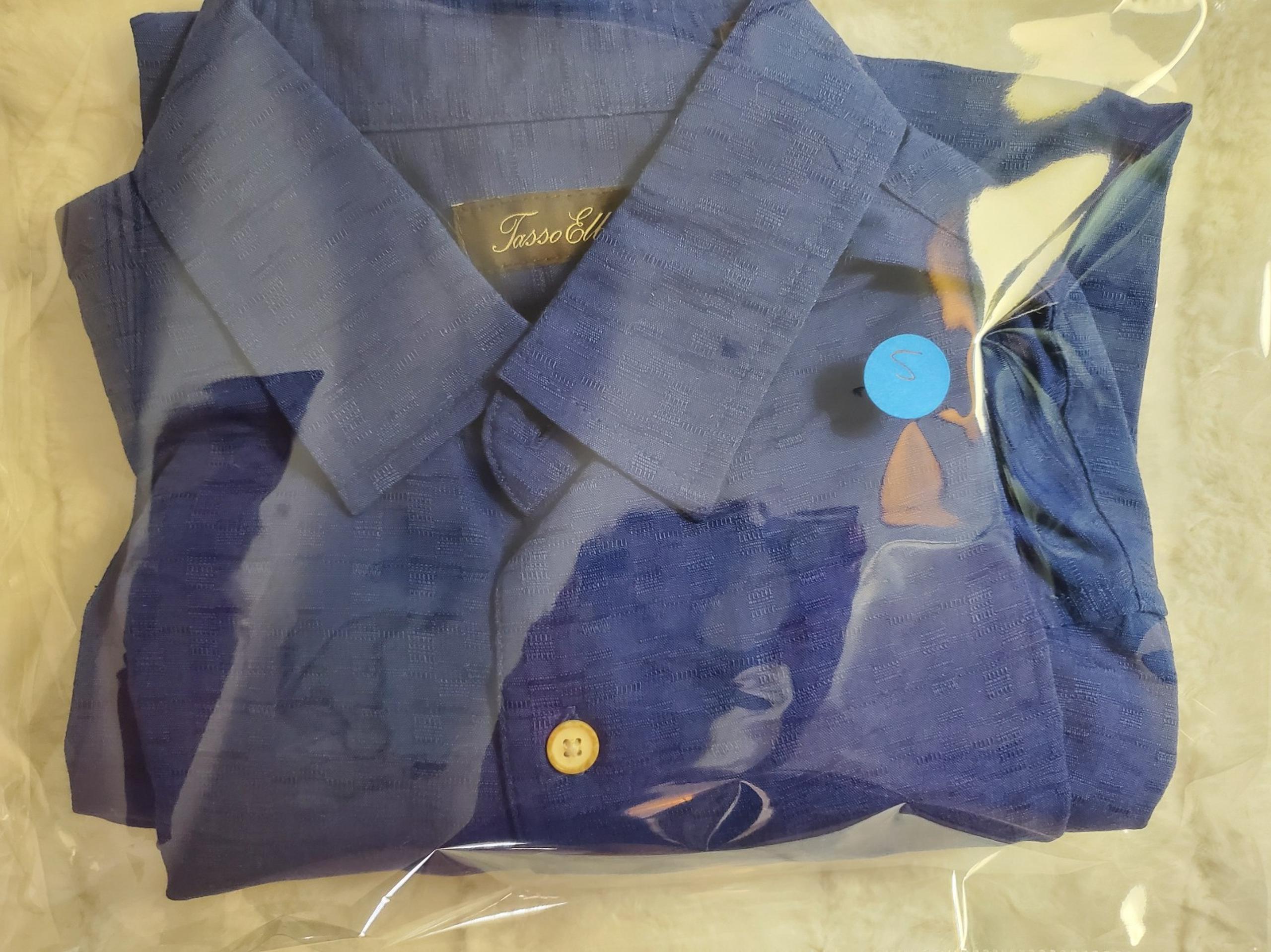 Tasso Elba, Blend Shirt, Mens, S, Dark Blue,