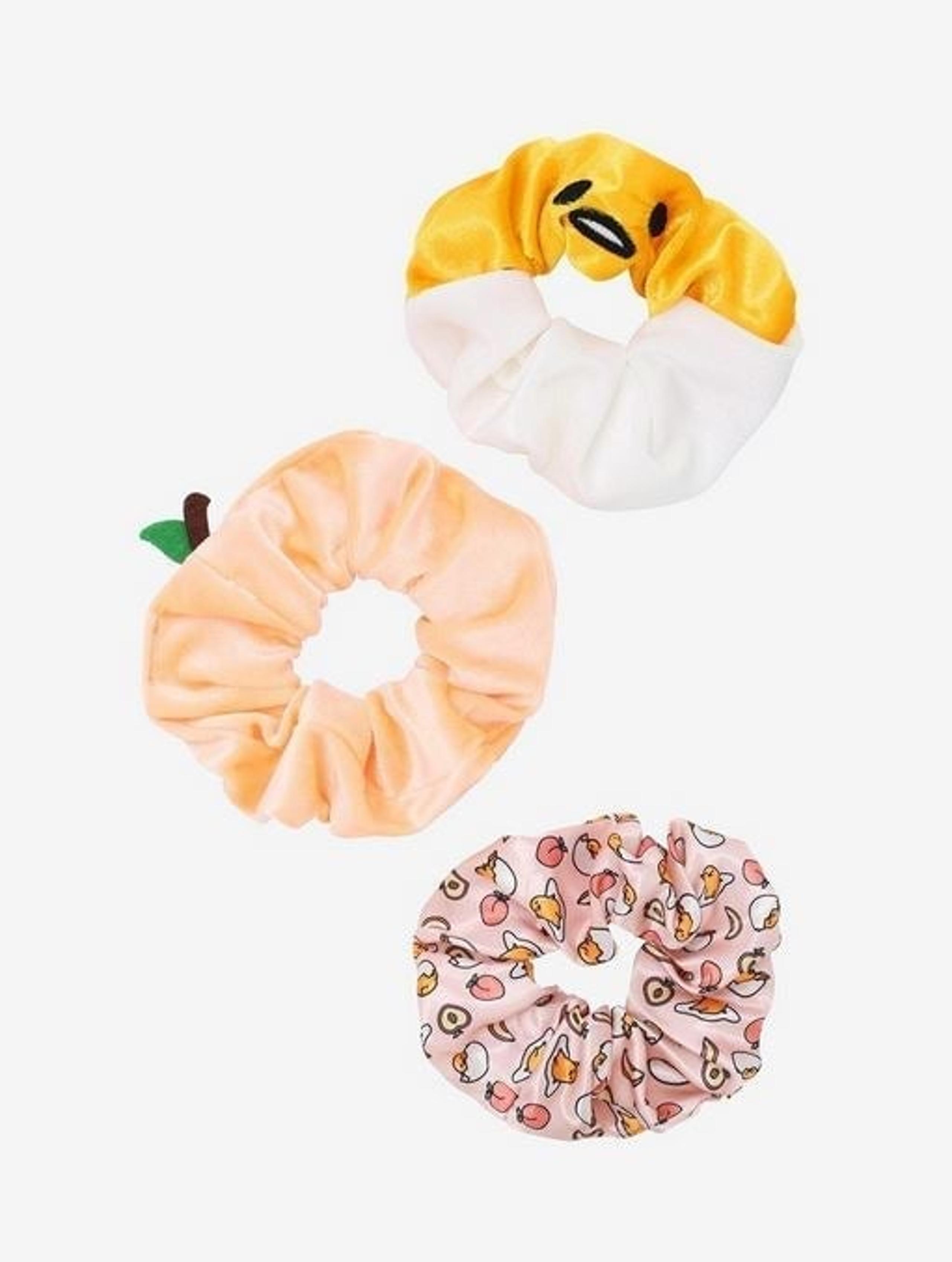 Gudetama Peach Scrunchie Set