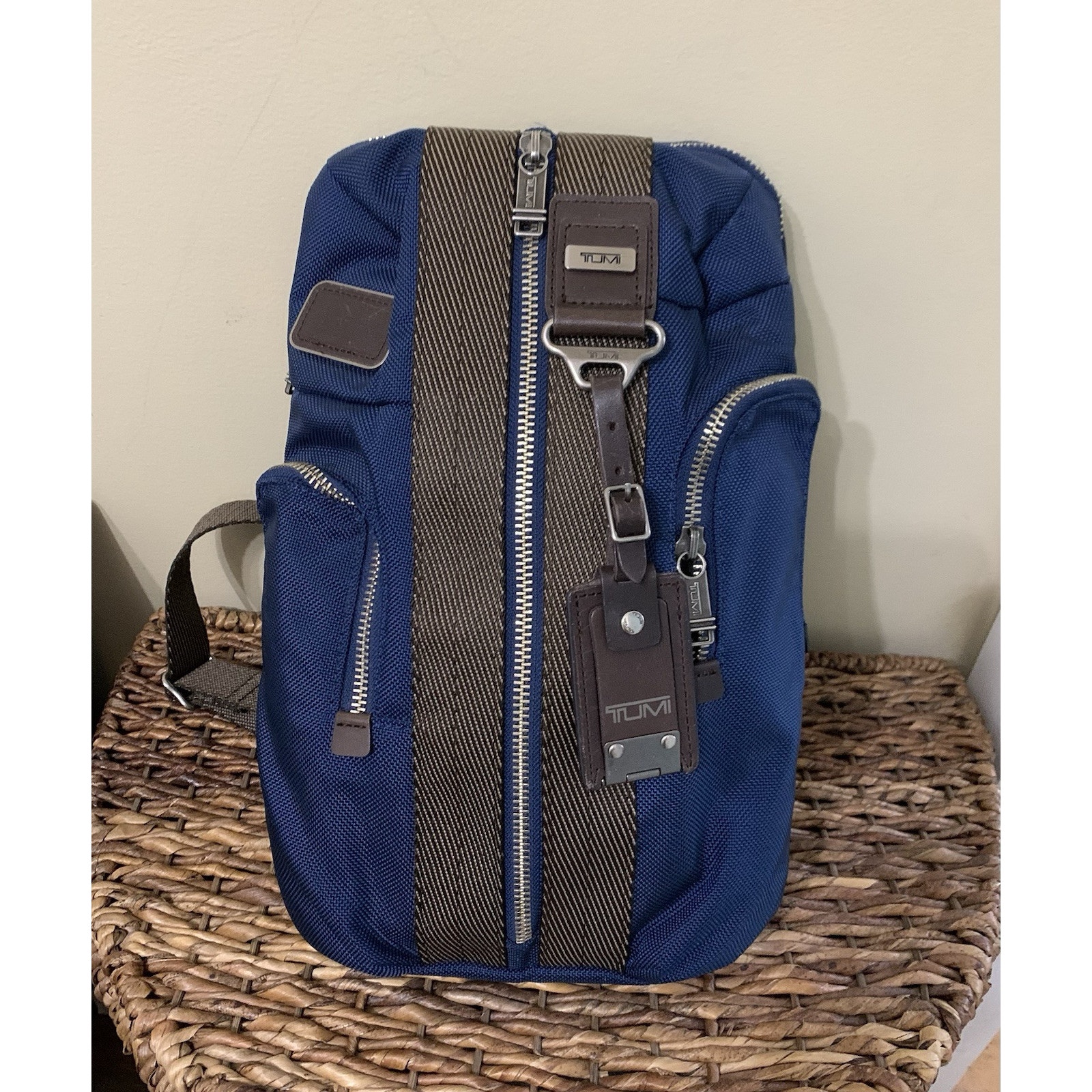 Tumi Men’s Backpack Crossbody Shoulder Bag 22318Bth Alpha Bravo Blue