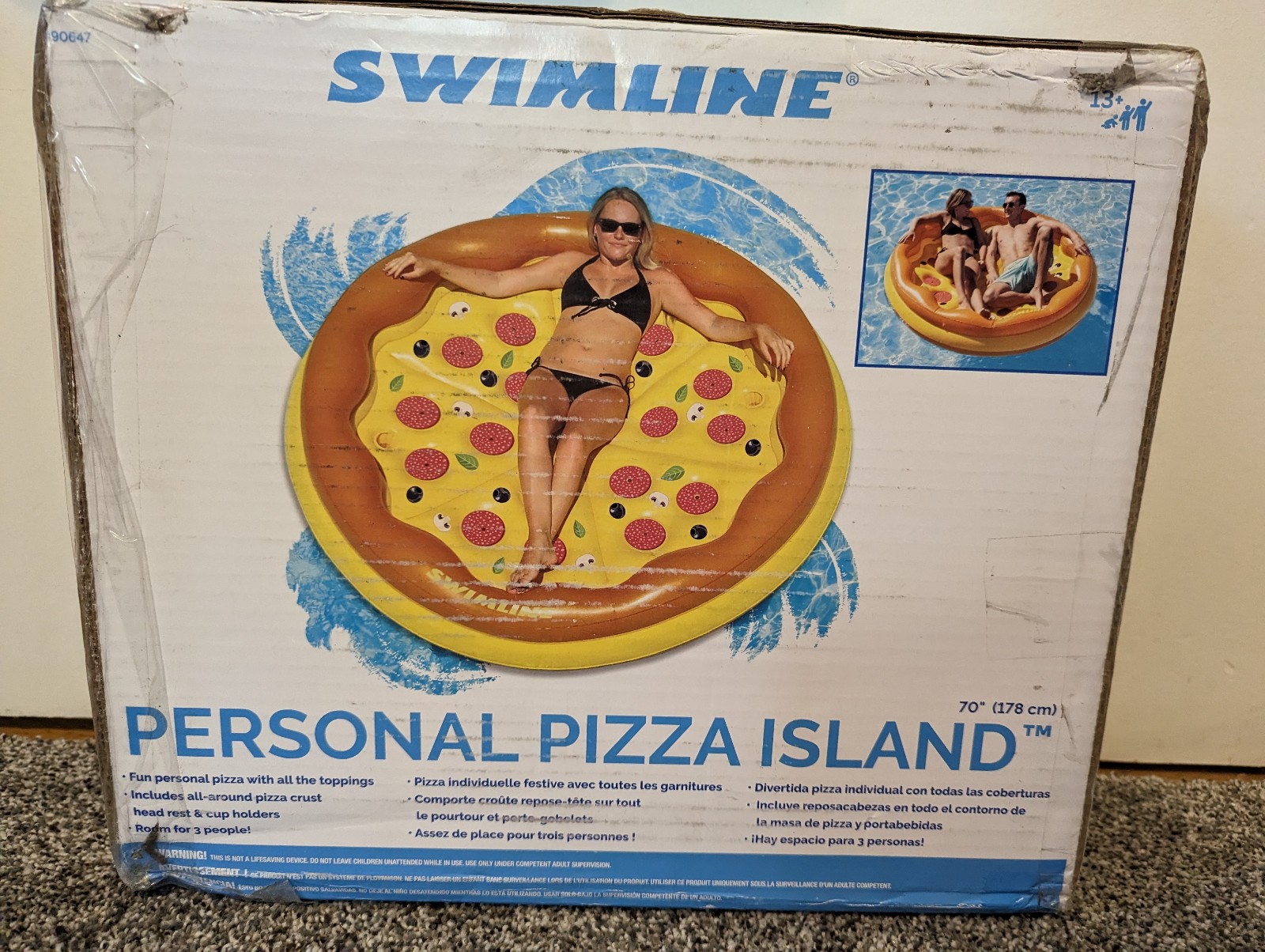 Swimline Personal Pizza Island Inflatable 70