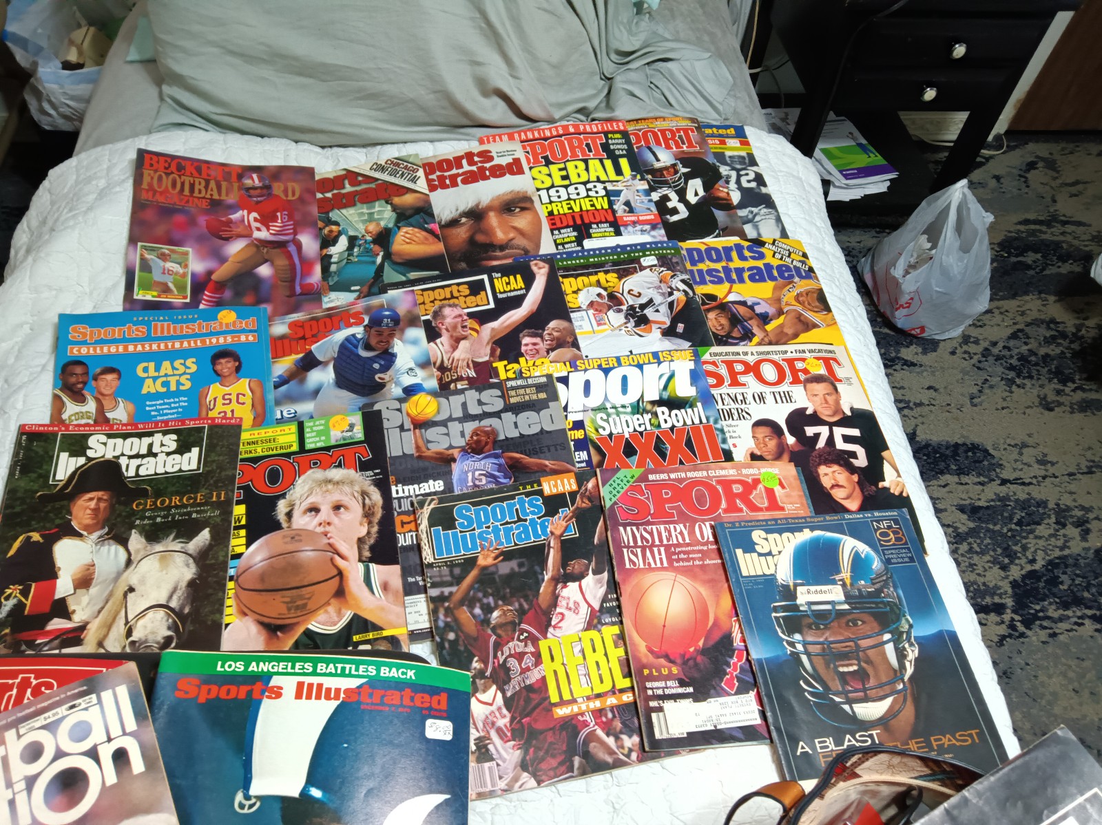 Vintage sports illustrated magazines
