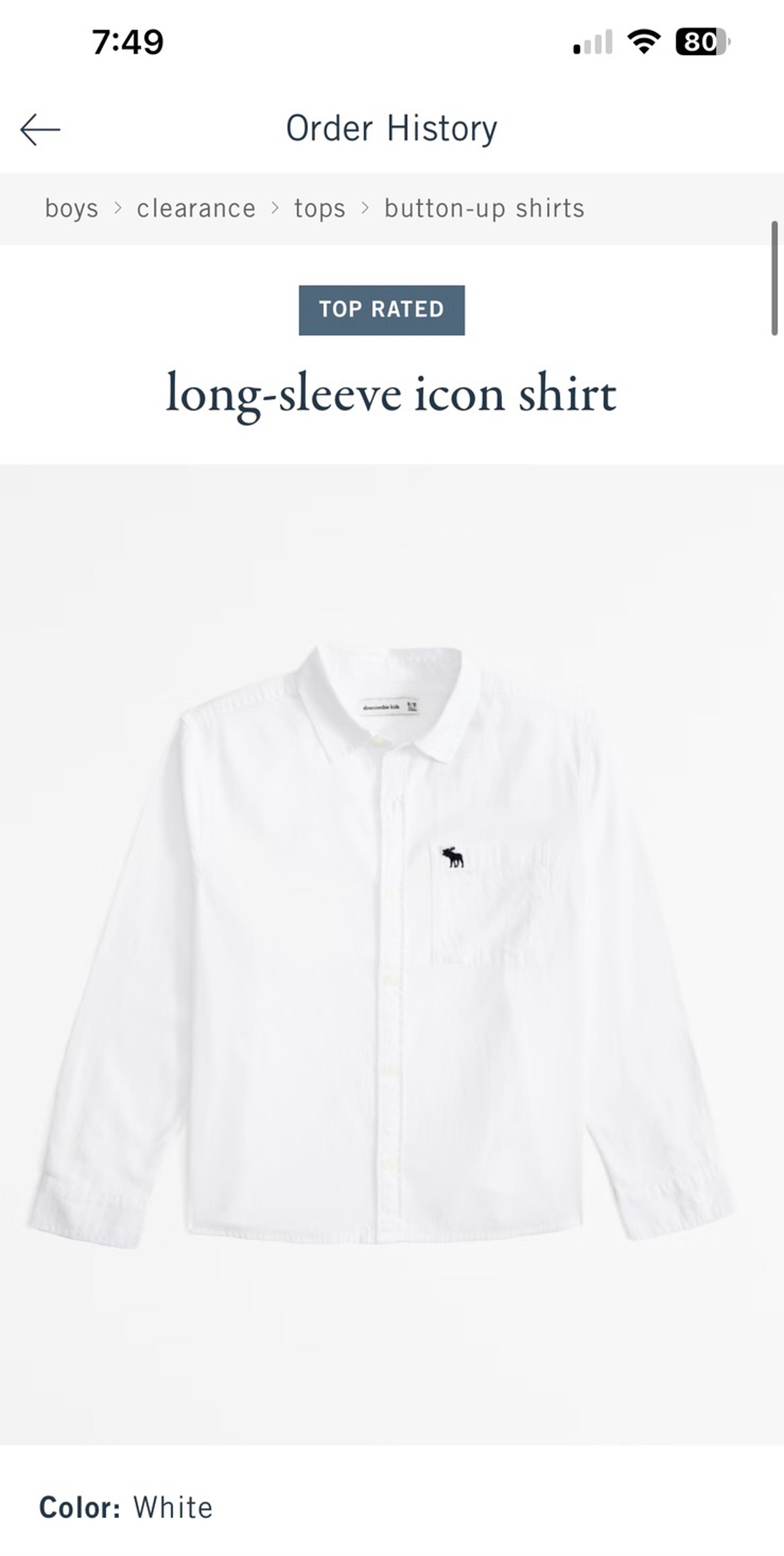Abercrombie boys shirt