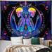 Blacklight Tapestry UV Reactive Skelton Wall Tapestry